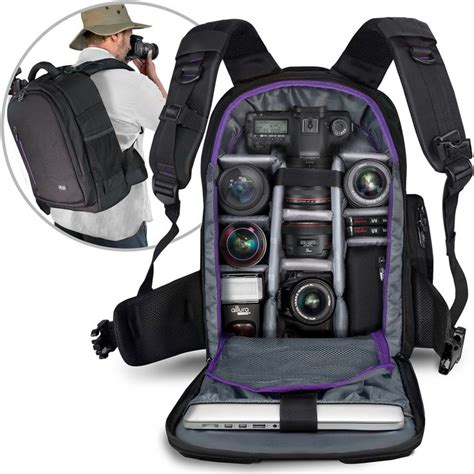 DSLR Camera Backpack Bag by Altura Photo for Camera, Lenses, Laptop ...