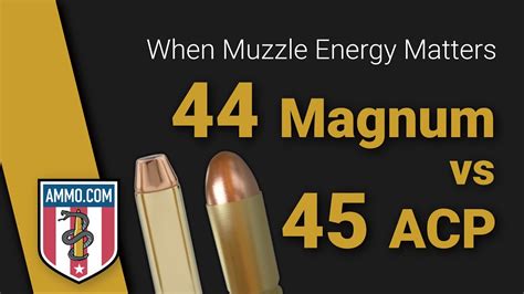 44 Magnum vs 45 ACP: Kings of Muzzle Energy - YouTube