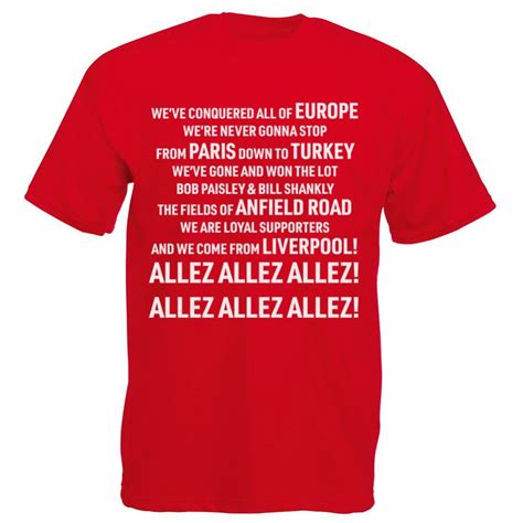 Allez! Allez! Allez! (Liverpool) T-Shirt - Mens from Punk Football UK