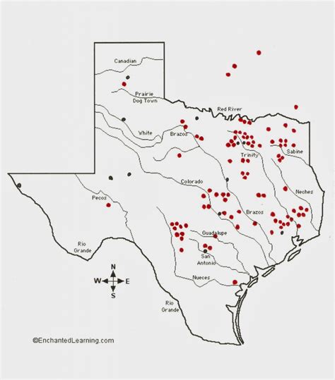 Map Of Texas Rivers And Travel Information | Download Free Map Of ...