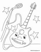 Adult Coloring Guitar Pages sketch template