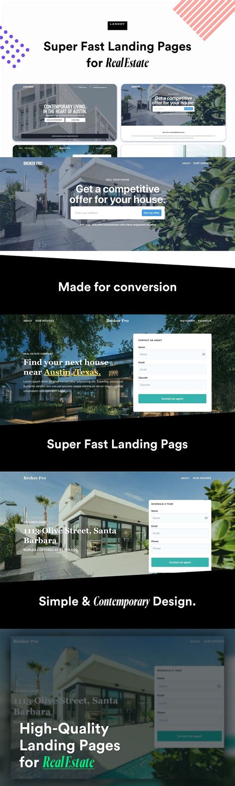 9 Real Estate Landing Pages Template | Real estate landing pages, Landing page, Real estate