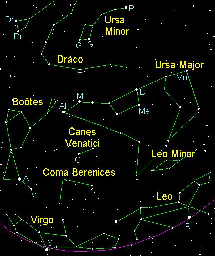 Spring Constellations in the Northern Hemisphere with Star Chart ...