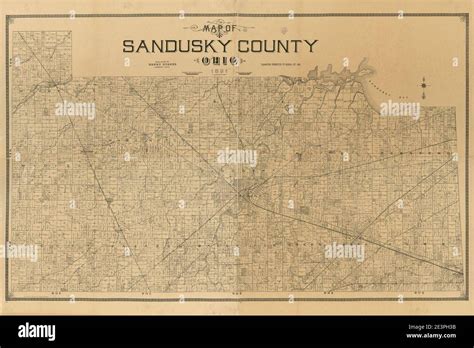 Map of Sandusky County, Ohio Stock Photo - Alamy