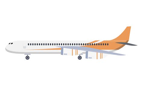 orange airplane flying 11452940 Vector Art at Vecteezy