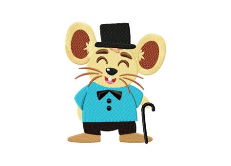 Rat with Hat Embroidery Design – Daily Embroidery