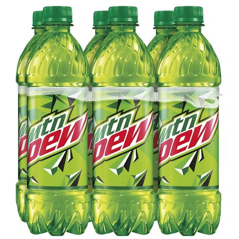 (6 Bottles) Mountain Dew Soda Soft Drink, 16.9 fl oz - Walmart.com - Walmart.com