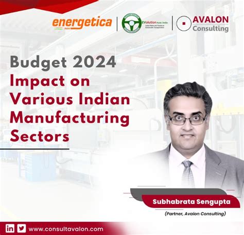 Avalon Consulting discusses Budget 2024 Impact on Indian Manufacturing Sectors