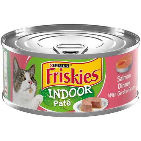 (24 Pack) Friskies Indoor Pate Wet Cat Food, Indoor Salmon Dinner With ...