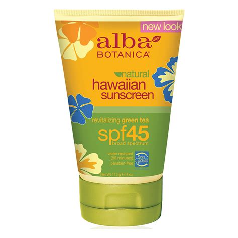 Alba Botanica Green Tea Sunscreen - SPF45 - 118ml - Alba Botanica