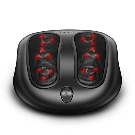 Nekteck Foot Massager with Heat, Shiatsu Heated Electric Kneading Foot ...