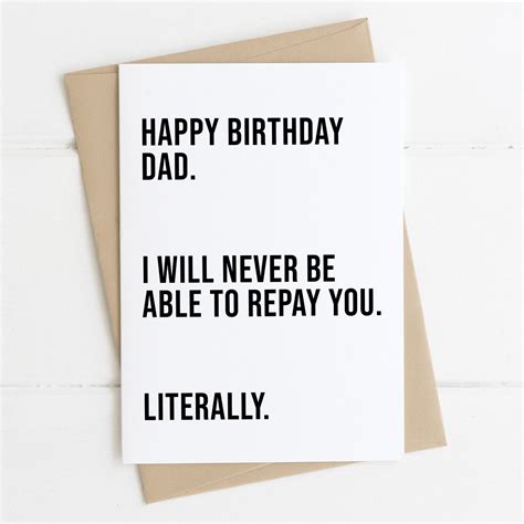 Dad Birthday Card Happy Birthday Dad Funny Birthday Card - Etsy UK