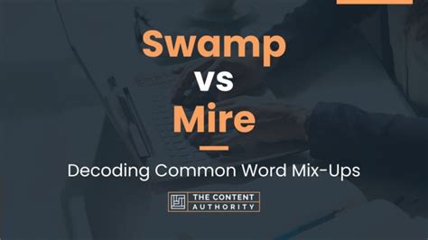 Swamp vs Mire: Decoding Common Word Mix-Ups