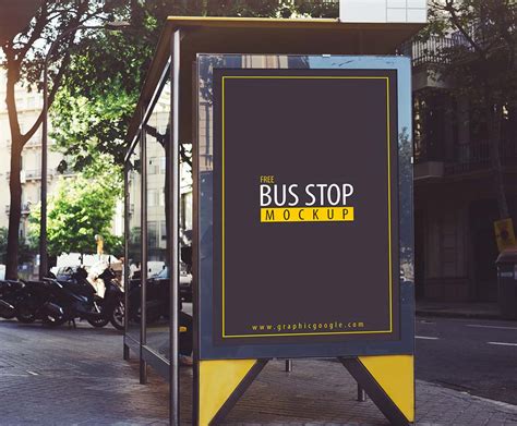 Bus Stop Advertising Mockup - Mockup World