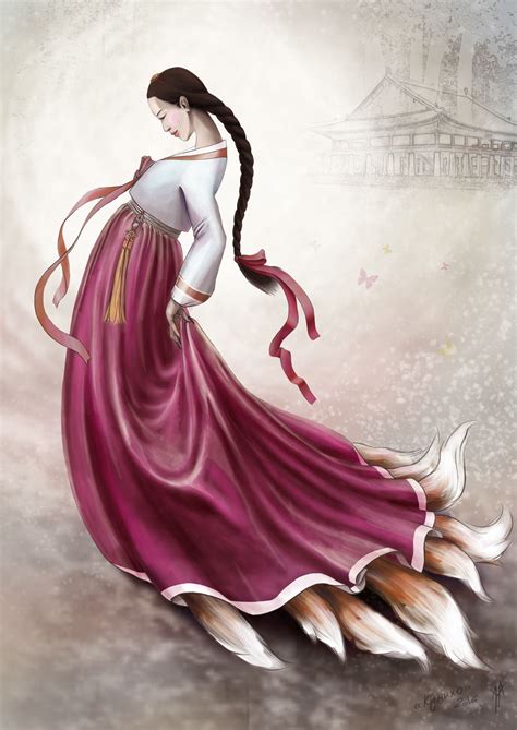 Kumiho is nine-tailed fox from Korean mythology … | Korean mythology ...