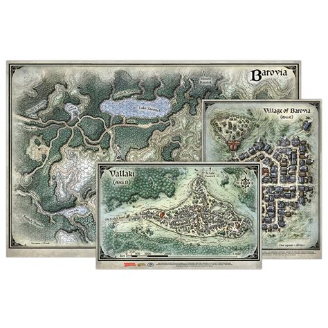 Buy Gale Force Nine D&D: Curse of Strahd: Barovia 3 Map Set - GF9's ...