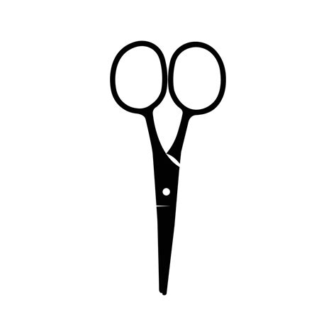 Scissors Black and White Icon Design Element on Isolated White ...