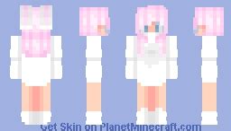 Masked White Rabbit Girl Minecraft Skin