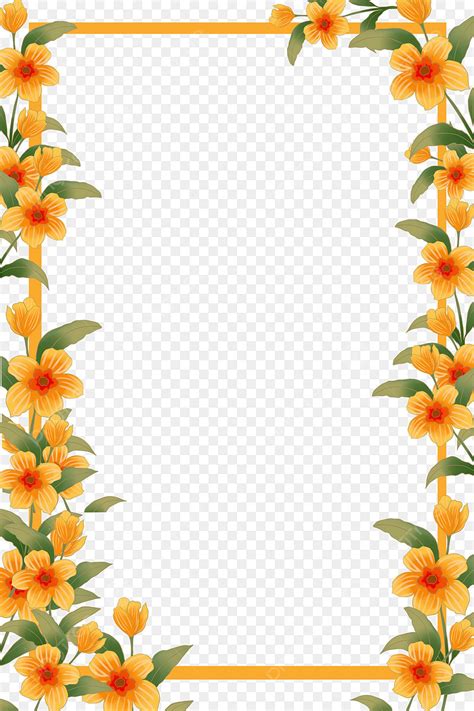 Flower Vine Border PNG Transparent, Flower Vine Border, Plant, Flowers ...