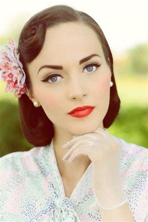 15 Glamorous Vintage Makeup Ideas - Pretty Designs | 98, Maquiagem de ...