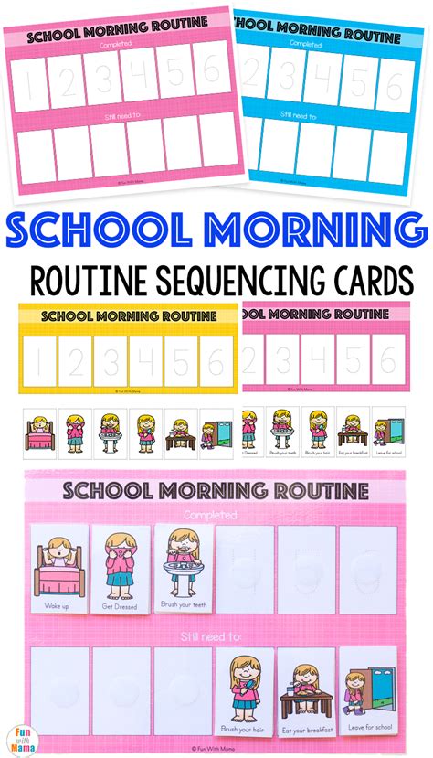 Kids Schedule Morning Routine For School - Fun with Mama