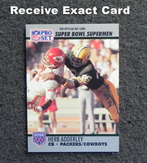 HERB ADDERLEY 1990 PRO SET "SUPER BOWL SUPERMEN" _ Exact Card #100 | eBay