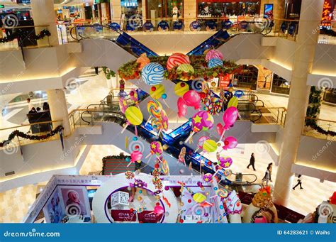 Shenzhen, China: Shopping Malls Editorial Photo - Image of large, landscape: 64283621