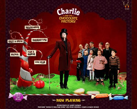 Charlie and the Chocolate Factory in 2005 - Web Design Museum