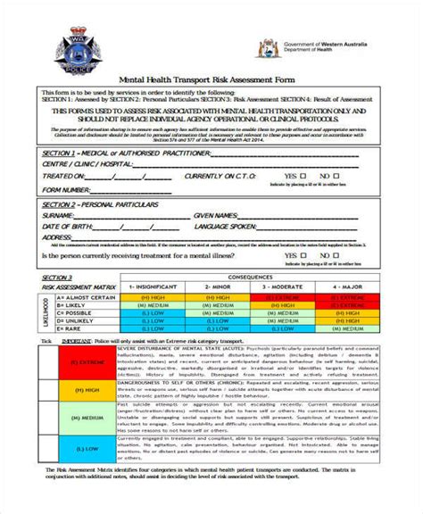 FREE 35+ Risk Assessment Form Samples in PDF | MS Word