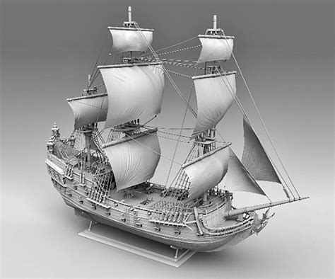 3D Model for 3D Printing / Pirate Ship - Etsy