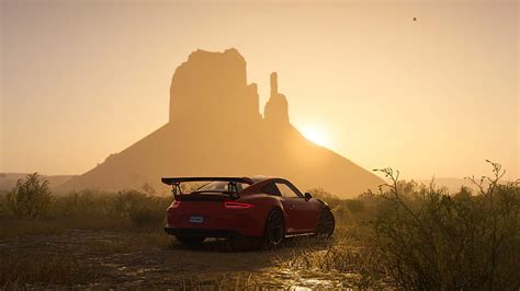 HD wallpaper: sunset, 911, Porsche, game, Ubisoft, GT3 RS, The Crew 2 | Wallpaper Flare