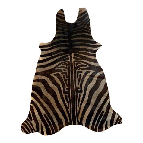 Zebra Cowhide Rug - 3′10″ × 5′7″ For Sale | Zebra cowhide rug, Zebra ...