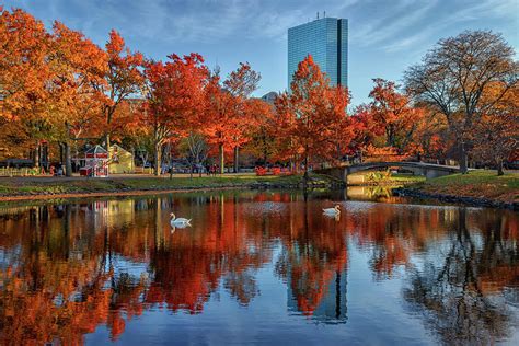 Autumn Reflections on the Charles River Esplanade Photograph by Kristen Wilkinson - Pixels