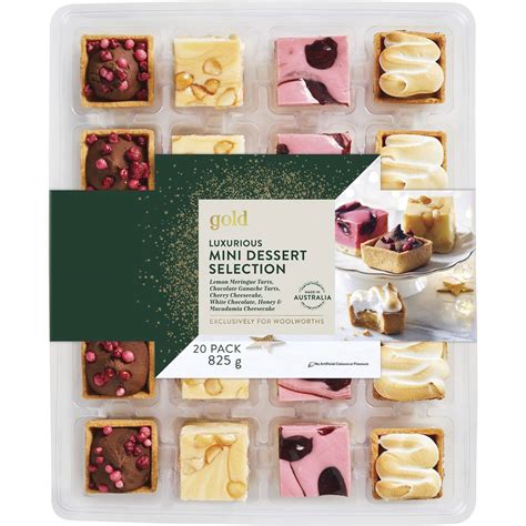 Woolworths Gold Luxurious Mini Dessert Selection 20 Pack | Woolworths