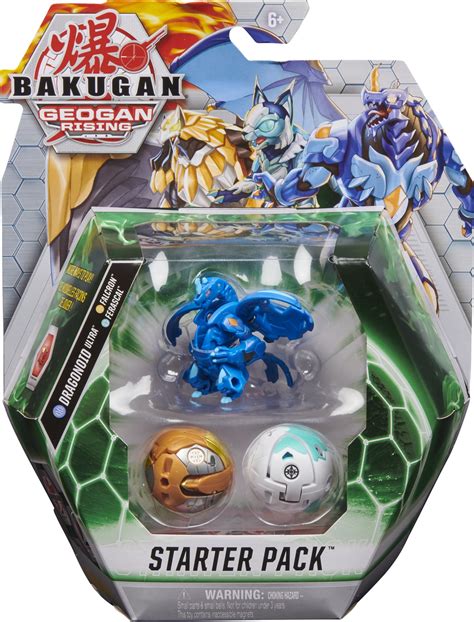 Bakugan Starter Pack 3-Pack, Dragonoid Ultra, Geogan Rising Collectible Action Figures - Walmart.com