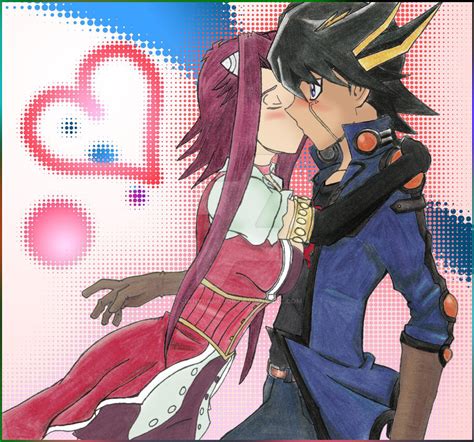 Yusei and Aki Kiss by Cinnylamejor on DeviantArt