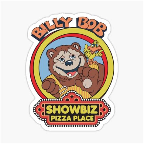 "Showbiz Pizza Billy Bob" Sticker for Sale by TeeArcade84 | Redbubble