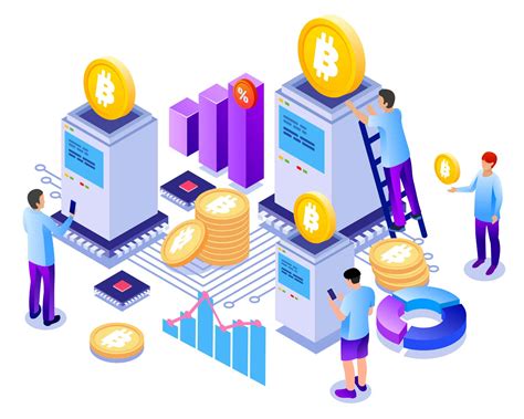 Cryptocurrency Exchange Isometric Illustration