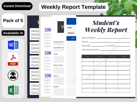 Weekly Report Sheet