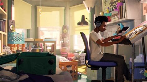 Bedroom of Miles Morales | Spider verse, Spiderman artwork, Spider