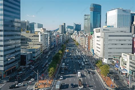 An Aerial View Of A Busy Street And Tall Buildings Background, Architecture, High Resolution ...