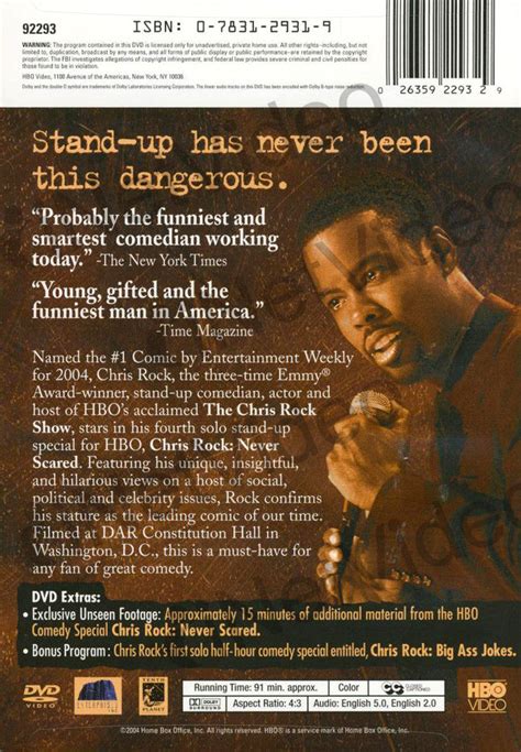 Chris Rock - Never Scared on DVD Movie