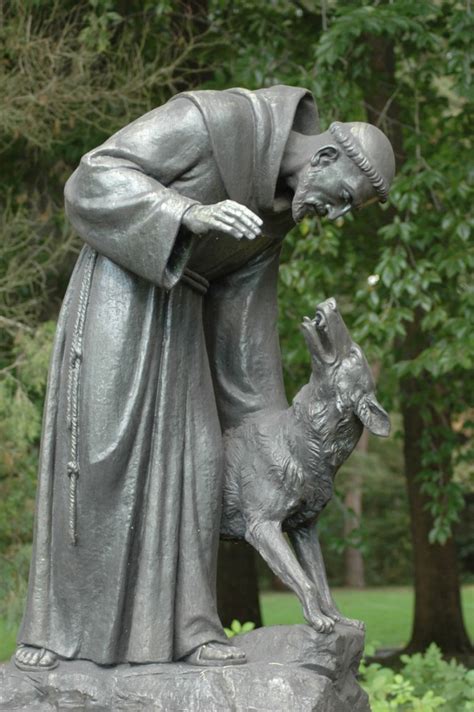 St statue of Francis of Assisi | Religious Sculpture metal art