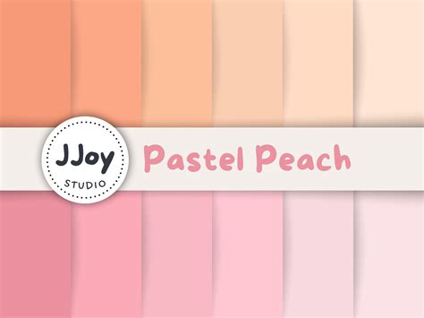 Peach Pastel Digital Paper Coral Digital Paper Set Apricot - Etsy