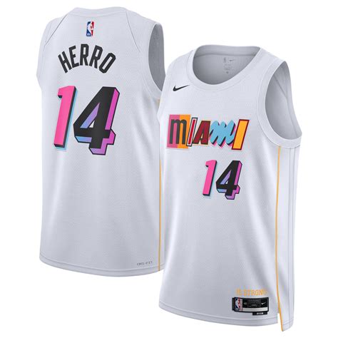 Miami Heat Nike City Edition Swingman Jersey 22 - White - Tyler Herro ...