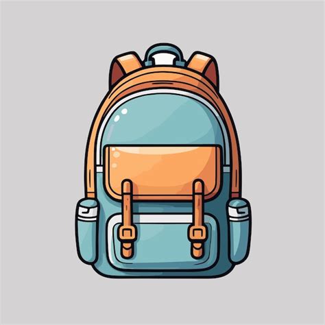 Premium Vector | Backpack drawing cartoon illustration vector design