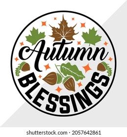 Autumn Blessings Holiday Printable Vector Illustration Stock Vector ...