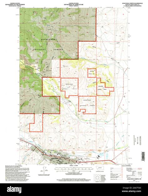 Anaconda montana map Cut Out Stock Images & Pictures - Alamy