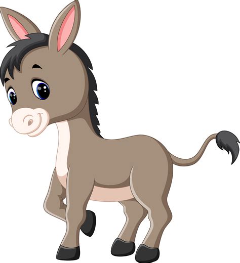 Cartoon happy donkey 7915650 Vector Art at Vecteezy