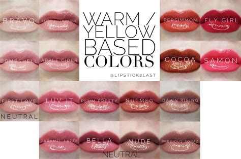 Warm based LipSense colors LipSense Colors that look best on those with warm skin tone ...